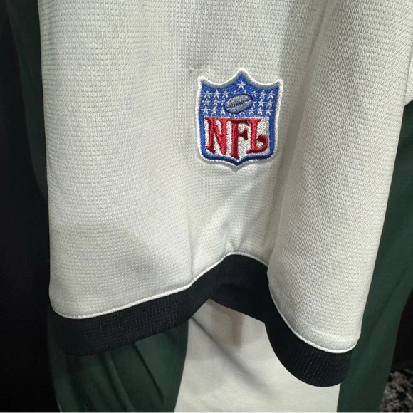 Reebok New York Jets Performance Polo Shirt Green White NFL Fan Top 2XL - Picture 6 of 7